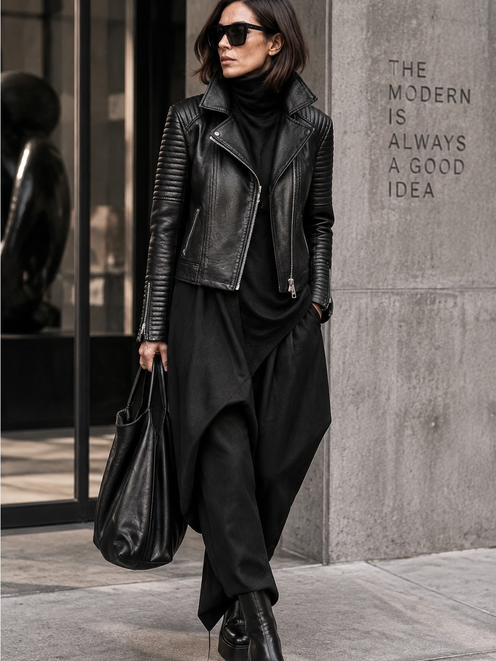 TOPSHOP Black Faux Leather Moto Combat Biker Jacket, US 12